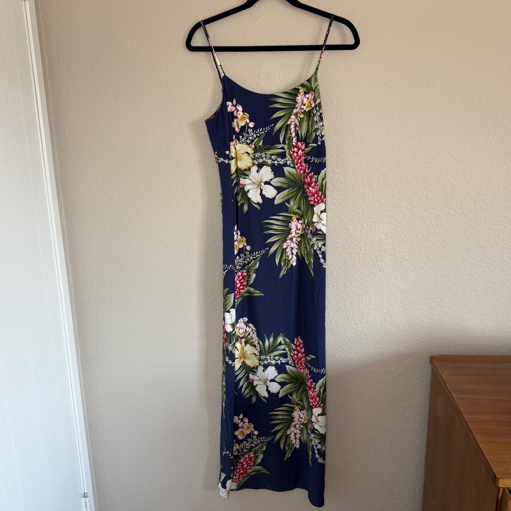 Shannon Marie Medium Maxi‎ Dress Hawaiian Floral Babydoll Y2K Beach Resort